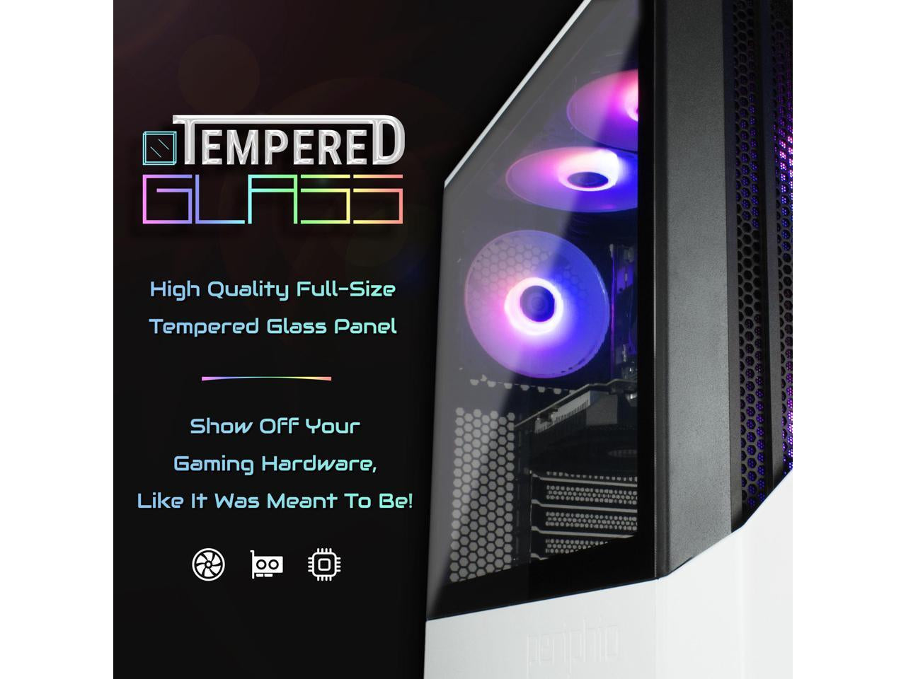 B450M Dark Castle Desktop Computer, AMD Ryzen 7 Gen 5, 16GB, +1TB HD 1TB SSD